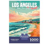 Puzzle Difficile pour Adultes 1000 Pièces Los Angeles USA Puzzles pour Adolescents Jeu Manuel Vacances À La Maison Passer Le Temps pour Les Joueurs 70x50cm/1000pcs