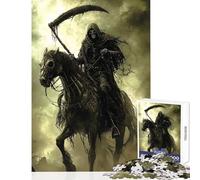 Puzzle Difficile pour Adultes 1000 pièces Mort à Cheval Jeu de Puzzle de 1000 pièces Jeu Relaxant pour se détendre à la Maison (38x26cm)