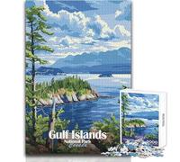 Puzzle Difficile pour Adultes, 1000 pièces, Motif du Parc National des Îles du Golfe Canada, idéal pour des soirées Jeux en Famille Jeu Anti-Stress Dimensions 38x26cm