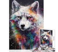 Puzzle Difficile pour Adultes 1000 pièces Motif Renard Arctique Puzzle de 1000 pièces Jeux relaxants Cadeau et Jouet idéal défi Stimulant (50x75cm)