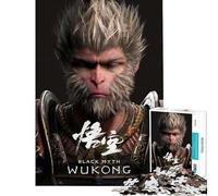 Puzzle Difficile pour Adultes 1000 pièces Mythologie Noire Wukong Activités Amusantes à la Maison Assemblage du Motif Jouet Anti-Stress pour Les 14 Ans et Plus (50x75cm)