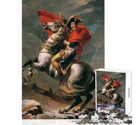 Puzzle Difficile pour Adultes 1000 pièces Napoléon traversant Les Alpes Jouet décoration Murale œuvre d'art Cadeau Jeu Pratique Collection d'artistes Beaux-Arts Dimensions 38x26cm
