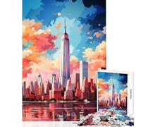 Puzzle Difficile pour Adultes 1000 pièces New York Objet de décoration Murale Cadeau Jeu Pratique Collection d'artistes Beaux-Arts Dimensions 50x75 cm