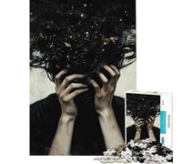 Puzzle Difficile pour Adultes 1000 pièces Nuit étoilée Désespoir Activités Amusantes à la Maison Activités familiales Jeux Amusants Convient aux 14 Ans et Plus 38X26cm