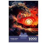Puzzle Difficile pour Adultes 1000 Pièces Oceans of Fire Puzzle, Jouet, Décoration Murale, Cadeau D'analyse Et De Logique pour Les Amis Et La Famille 38x26cm/1000pcs