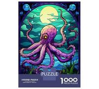 Puzzle Difficile pour Adultes 1000 Pièces Octopus Magic The Sea Puzzle Adulte Jeux Relaxants Améliore La Mémoire Défi Éducatif 70x50cm/1000pcs