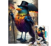 Puzzle Difficile pour Adultes 1000 pièces Oiseau Arc-en-Ciel Stimule Le Cerveau Jeu éducatif et Amusant pour Toute la Famille à partir de 14 Ans 38x26cm