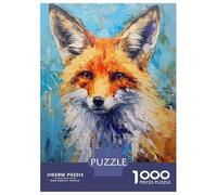 Puzzle Difficile pour Adultes 1000 Pièces Palette Fox Painting Puzzles pour Adultes, Jouets À Monter Soi-même, Améliorent La Mémoire, Cadeau d'anniversaire, Cadeaux, 52x38cm/1000pcs