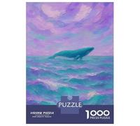 Puzzle Difficile pour Adultes 1000 Pièces Pastel Whale Dream - Soft Ocean Fantasy Art Puzzle Adulte Jeu Manuel pour S'amuser en Famille Un Défi À Relever 52x38cm/1000pcs