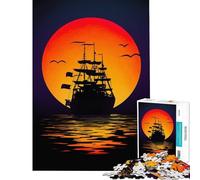 Puzzle Difficile pour Adultes 1000 pièces Petit Bateau Non C'est Un Navire Activités Amusantes à la Maison activités familiales Jeux Amusants Convient aux 14 Ans et Plus 50x75cm