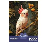 Puzzle Difficile pour Adultes 1000 Pièces Pink Cockatoo in Tropical Setting Puzzle Anti-Stress, Jeu D'analyse Et De Logique, Cadeau d'anniversaire, Cadeaux, 70x50cm/1000pcs
