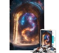 Puzzle Difficile pour Adultes 1000 pièces Porte Cosmique Activités Amusantes à la Maison Assemblage de Motifs Jouet Anti-Stress pour Les 14 Ans et Plus (38x52cm)