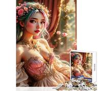 Puzzle Difficile pour Adultes 1000 pièces Portrait de Princesse de Conte de fées Jouet Anti-Stress Cadeau Amusant Jeu éducatif défi éducatif Dimensions 38x26cm
