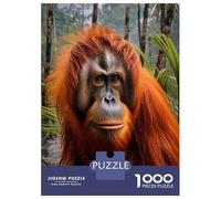 Puzzle Difficile pour Adultes 1000 Pièces Portrait Orang Utan Puzzle pour Adultes Jeux Relaxants Défi Difficile Cadeau d'anniversaire, Cadeaux, 70x50cm/1000pcs
