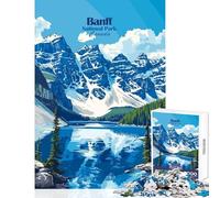 Puzzle Difficile pour Adultes 1000 pièces Poster du Parc National de Banff Puzzle de 1000 pièces Jeux relaxants excellents Cadeaux et Jouets défi Stimulant (38x26cm)
