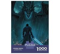 Puzzle Difficile pour Adultes 1000 Pièces Rainfall Reckoning Blade Against The Beast Puzzles pour Adolescents Jeu Familial Vacances À La Maison Passer Le Temps Difficile À Compléter 52x38cm/1000pcs