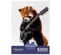 Puzzle Difficile pour Adultes 1000 Pièces Red Panda Guitar Puzzle Adulte Jeux Relaxants Améliore La Mémoire Défi Éducatif 52x38cm/1000pcs