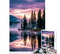 Puzzle Difficile pour Adultes 1000 pièces « Reflets sereins au crépuscule sur Un lac paisible » Jeu éducatif pour Les Amateurs de Jeux éducatifs et de Beaux-Arts Dimensions 50x75cm
