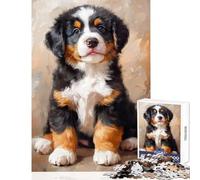 Puzzle difficile pour adultes 1000 pièces représentant un chiot Bouvier Bernois Jeu à monter soi-même idéal comme cadeau d'anniversaire ou pour les collectionneurs Collection Beaux-Arts format 50x75cm