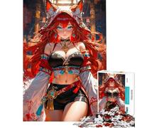 Puzzle Difficile pour Adultes 1000 pièces représentant Une Adorable renarde Jeu Relaxant pour améliorer la mémoire Un Vrai défi à relever ! (Dimensions 50x75cm)