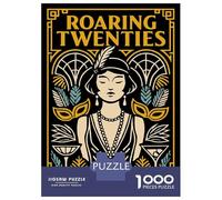 Puzzle Difficile pour Adultes 1000 Pièces Roaring Twenties Art Deco Puzzles pour Adolescents Jeu Manuel Vacances À La Maison Passer Le Temps pour Les Joueurs 38x26cm/1000pcs