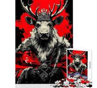 Puzzle Difficile pour Adultes 1000 pièces Roi des Rennes Jeu Pratique Décoration Murale Décoration intérieure Jouet Cadeau d'anniversaire et Cadeau Unique (38x26cm)