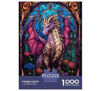 Puzzle Difficile pour Adultes 1000 Pièces Rouge Aetheria Pink Dragon Puzzle Casse-tête Jeu D'analyse Et De Logique Excellent Cadeau pour Les Joueurs 38x26cm/1000pcs