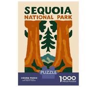 Puzzle Difficile pour Adultes 1000 Pièces Sequoia National Park Poster Puzzles pour Adultes, Jouets À Monter Soi-même, Améliorent La Mémoire, Cadeau d'anniversaire, Cadeaux, 70x50cm/1000pcs