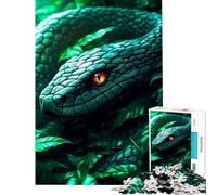 Puzzle Difficile pour Adultes 1000 pièces Serpent Vert dans la Jungle décoration Parfaite pour Un Anniversaire ou Noël Jeu éducatif adapté aux 14 Ans et Plus (50x75cm)