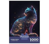 Puzzle Difficile pour Adultes 1000 Pièces Space is Wild Cat Galaxies Puzzle pour Adultes Jeux Relaxants Défi Difficile Cadeau d'anniversaire, Cadeaux, 70x50cm/1000pcs