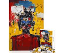 Puzzle Difficile pour Adultes 1000 pièces Style Abstrait Bouddhiste et Basquiat Jeu à Monter soi-même Cadeau d'anniversaire Jeu Pratique Collection d'artistes Beaux-Arts Dimensions 38x52cm