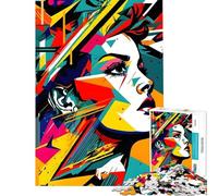 Puzzle Difficile pour Adultes 1000 pièces Style Pop Art Abstrait activités Amusantes à la Maison défi Stimulant décoration Murale à partir de 14 Ans (50x75cm)