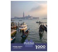 Puzzle Difficile pour Adultes 1000 Pièces Sunset Over Gondola Venice Puzzles pour Adultes - Jeux Relaxants - Améliore La Mémoire pour Les Joueurs 38x26cm/1000pcs