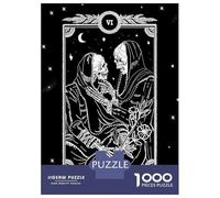 Puzzle Difficile pour Adultes 1000 Pièces Tarot The Lovers Puzzle Adulte Jeu Manuel pour S'amuser en Famille Un Défi À Relever 52x38cm/1000pcs