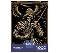 Puzzle Difficile pour Adultes 1000 Pièces The Death Tarot Card Puzzles pour Adolescents Jeu Familial Vacances À La Maison Passer Le Temps Difficile À Compléter 52x38cm/1000pcs