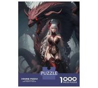 Puzzle Difficile pour Adultes 1000 Pièces The Dragon Queen Puzzle Adulte Jeux Relaxants Améliore La Mémoire Défi Éducatif 70x50cm/1000pcs
