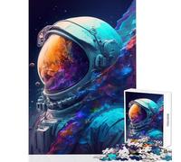 Puzzle Difficile pour Adultes 1000 pièces thème Astronaute dans l'espace décoration Murale Jeu Pratique Collection d'artistes Beaux-Arts Dimensions 50x75cm