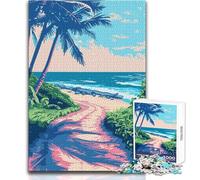 Puzzle Difficile pour Adultes,1000 pièces,thème Chemin de Plage,Jeu Minimaliste et Pratique,décoration idéale,Jouet Anti-Stress,Dimensions : 38x26cm