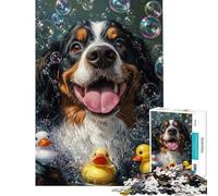 Puzzle Difficile pour Adultes 1000 pièces Thème L'heure du Bain Puzzle pour Adolescents Activités Amusantes à la Maison Jeu Stimulant Cadeau (Dimensions 50x75cm)