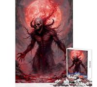 Puzzle Difficile pour Adultes 1000 pièces thème Lune de Sang créature d'horreur Jeu à Monter soi-même Cadeau d'anniversaire Jeu Pratique Collection d'artistes Beaux-Arts Dimensions 38x26cm