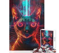 Puzzle Difficile pour Adultes 1000 pièces thème Rituel du Chat Antique décoration Murale œuvre d'art Cadeau Jeu Pratique Collection d'artistes Beaux-Arts Dimensions 50x75cm