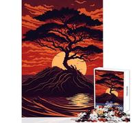 Puzzle Difficile pour Adultes 1000 pièces thème « Sérénité à l'heure dorée » Jeu éducatif et Artistique Chaque pièce est Unique Dimensions 50x75cm