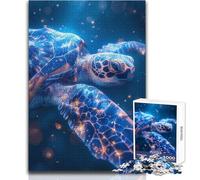 Puzzle Difficile pour Adultes, 1000 pièces, Tortue Marine, Odyssée Cosmique, pour Un Moment de Calme et de détente Jeu de précision Standard Dimensions:50x75cm