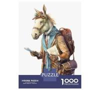 Puzzle Difficile pour Adultes 1000 Pièces Travel Guide Horse Puzzle Anti-Stress, Jeu D'analyse Et De Logique, Cadeau d'anniversaire, Cadeaux, 52x38cm/1000pcs