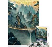 Puzzle Difficile pour Adultes 1000 pièces Traversée de la Jungle dorée Jeu de Puzzle 1000 pièces Jeu Relaxant pour Les Loisirs à la Maison (50x75cm)