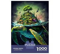 Puzzle Difficile pour Adultes 1000 Pièces Turtle Island Puzzle Anti-Stress, Jeu D'analyse Et De Logique, Cadeau d'anniversaire, Cadeaux, 70x50cm/1000pcs