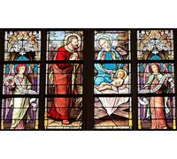 Puzzle Difficile pour Adultes 1000 pièces Vitrail Église Jésus Croyances religieuses 50x70cm