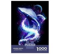 Puzzle Difficile pour Adultes 1000 Pièces Whale in Space Puzzles pour Adolescents Jeux Amusants Cadeaux pour Femmes Défi À Compléter 70x50cm/1000pcs