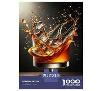 Puzzle Difficile pour Adultes 1000 Pièces Whiskey Splash Cocktail Puzzle, Jouet, Décoration Murale, Cadeau D'analyse Et De Logique pour Les Amis Et La Famille 38x26cm/1000pcs