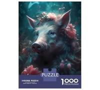 Puzzle Difficile pour Adultes 1000 Pièces Wild Boar Enchanted Place Puzzles pour Adolescents Jeu Familial Vacances À La Maison Passer Le Temps Difficile À Compléter 52x38cm/1000pcs